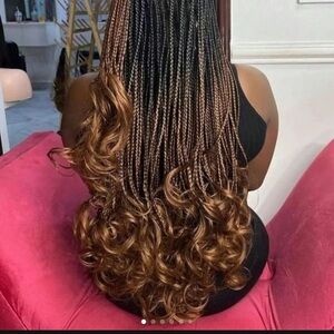 Brown Ombre Braided Hair Extensions